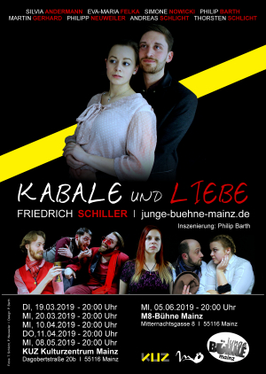 Plakat: "Kabale und Liebe" - Fotocollage mit allen Figuren